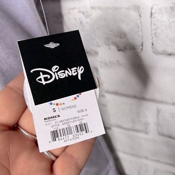 NWT Disney’s Family Fun Periwinkle Tshirt Shirt Mickey Minnie Goofy Donald Small - Picture 4 of 6